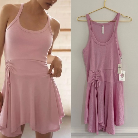 Daily Practice by Anthropologie Half Pipe Mini Dress Sz S in Pink NWT - Picture 1 of 6